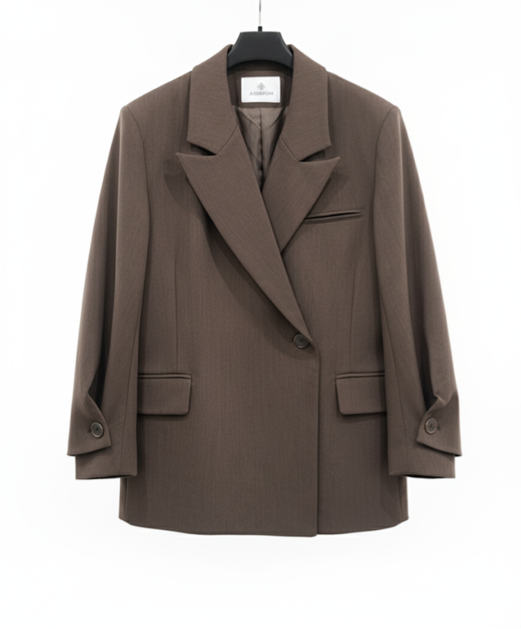 Dark brown oversized blazer