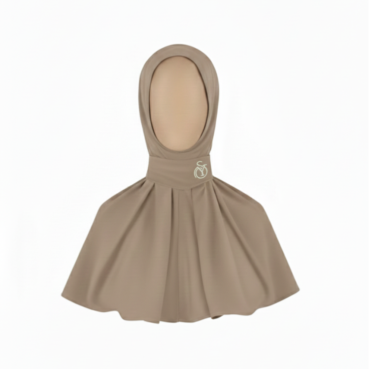 Taupe instant hijab