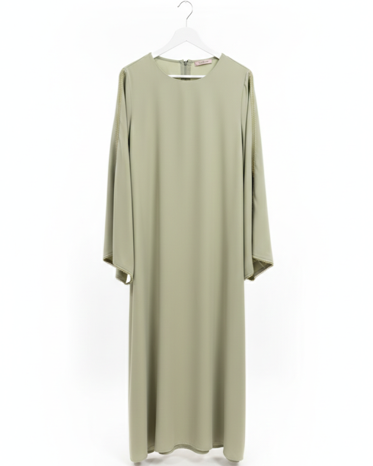 Sherine Pearl Abaya Green