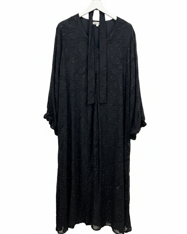 Black Glitter Lace Dress