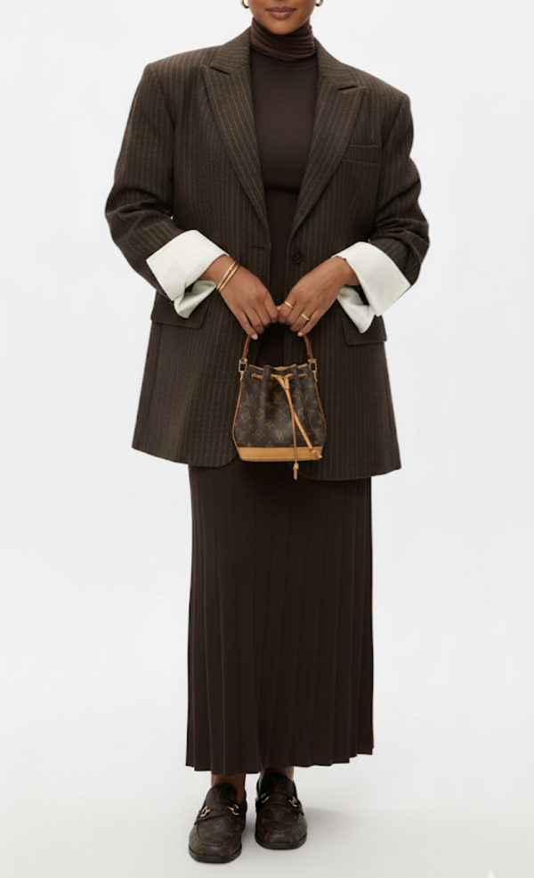 Mocha Pinstripe Blazer