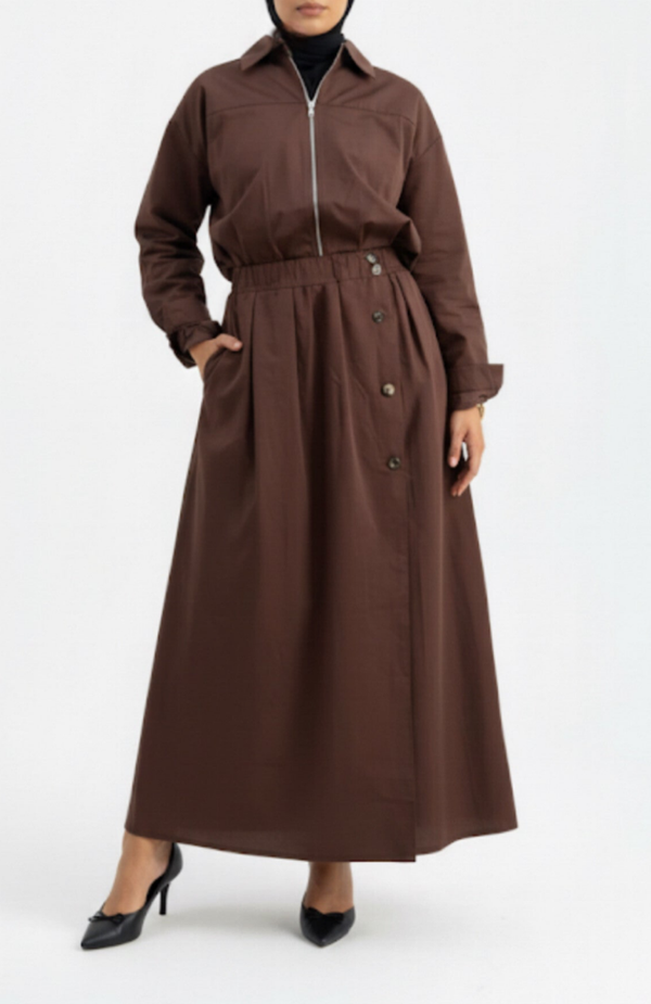 Two piece set brown