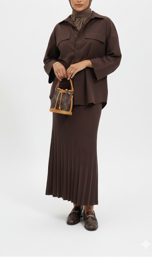 Mocha Elegance blouse