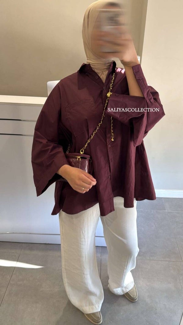 Oversized blouse bordaux