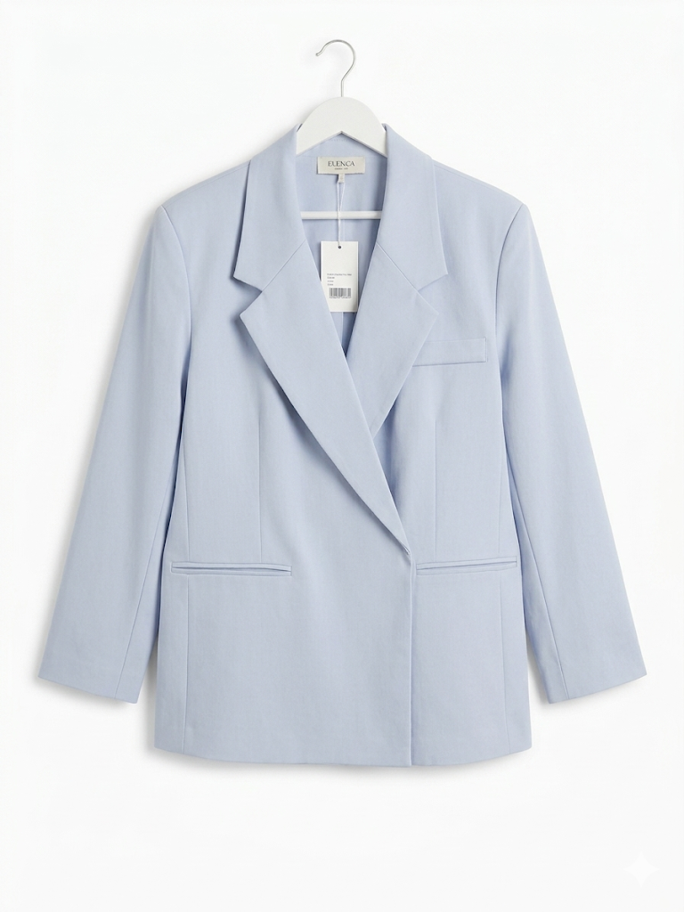 Folded Blazer Light Blue