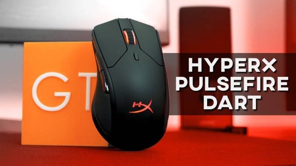 HyperX HX-MC006B Pulsefire Dart - Souris Gaming sans fil RGB, Customisation via Software, 6 boutons programmables, jusqu’à 50 heures de batterie, Compatible avec PC, PS4, Xbox One
