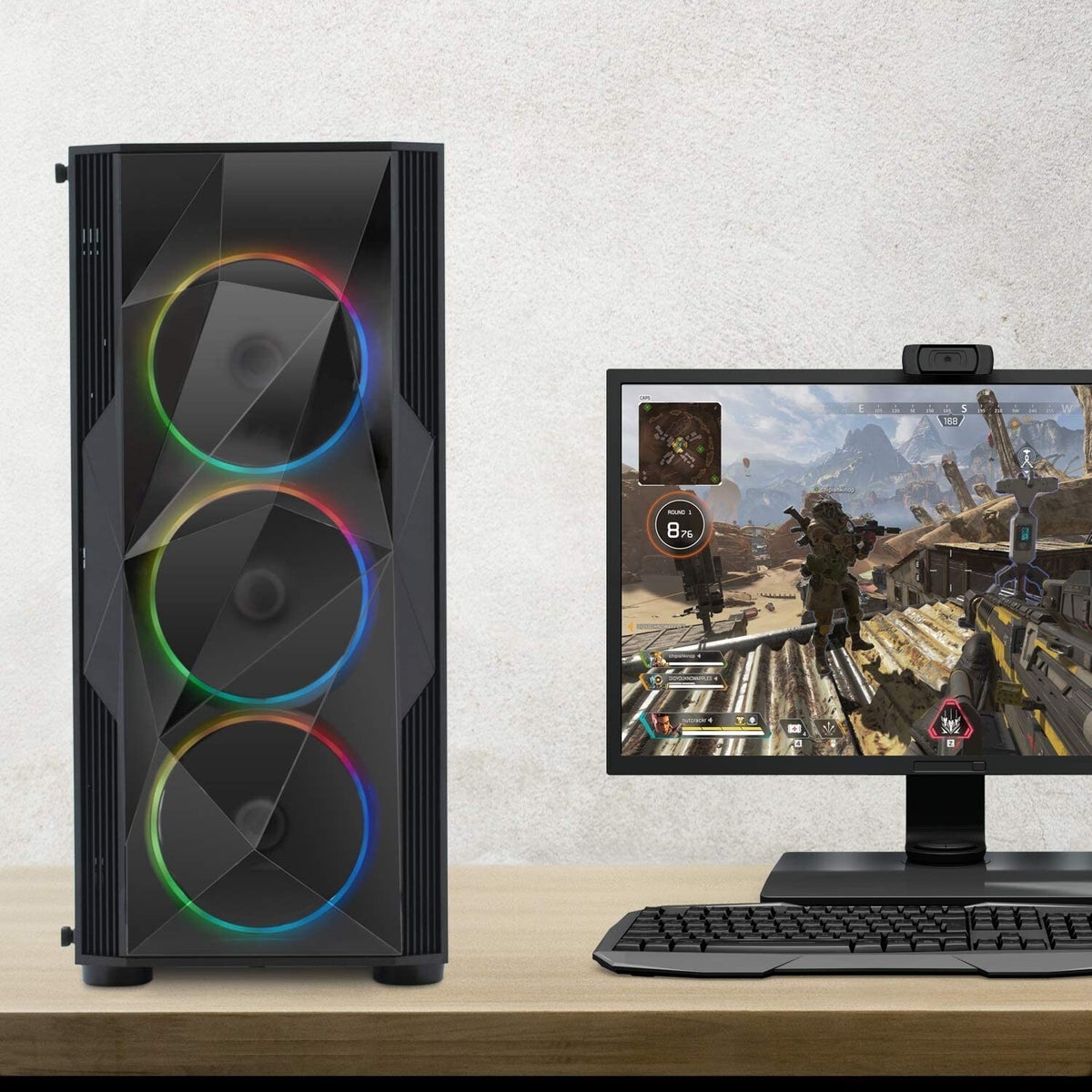 EMPIRE GAMING Boitier PC Gamer Diamond ARGB Moyenne Tour ATX et ITX