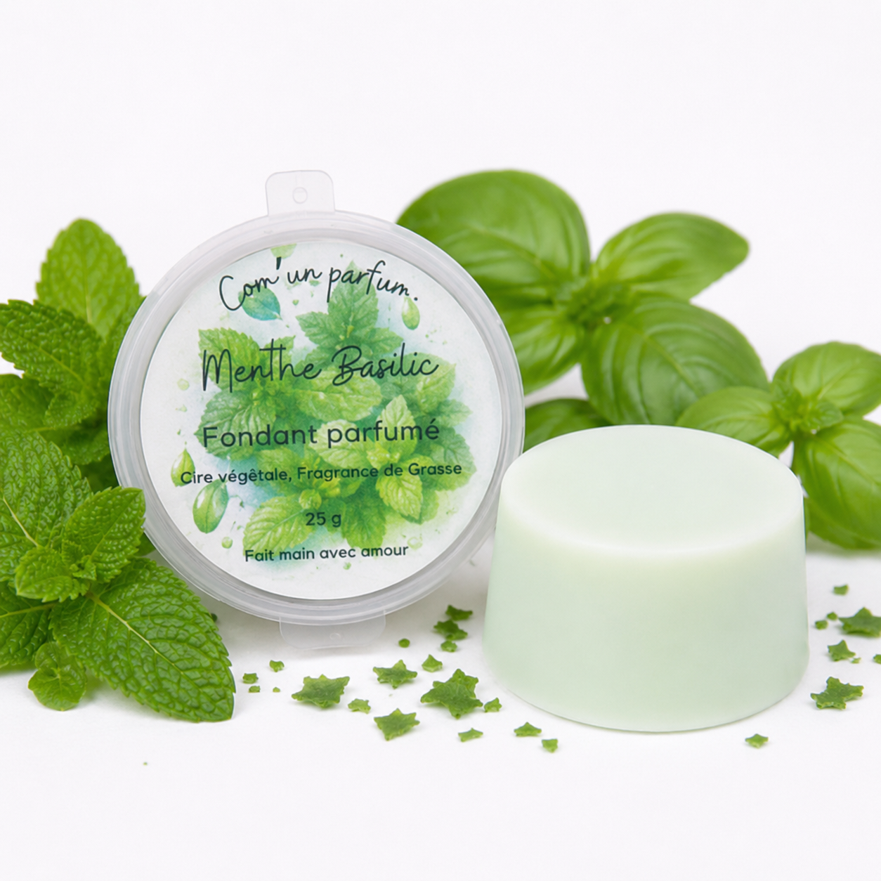 Fondant parfumé menthe basilic