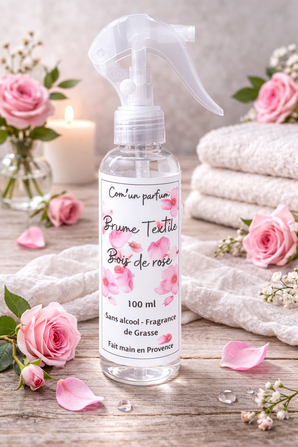 Brume textile bois de rose