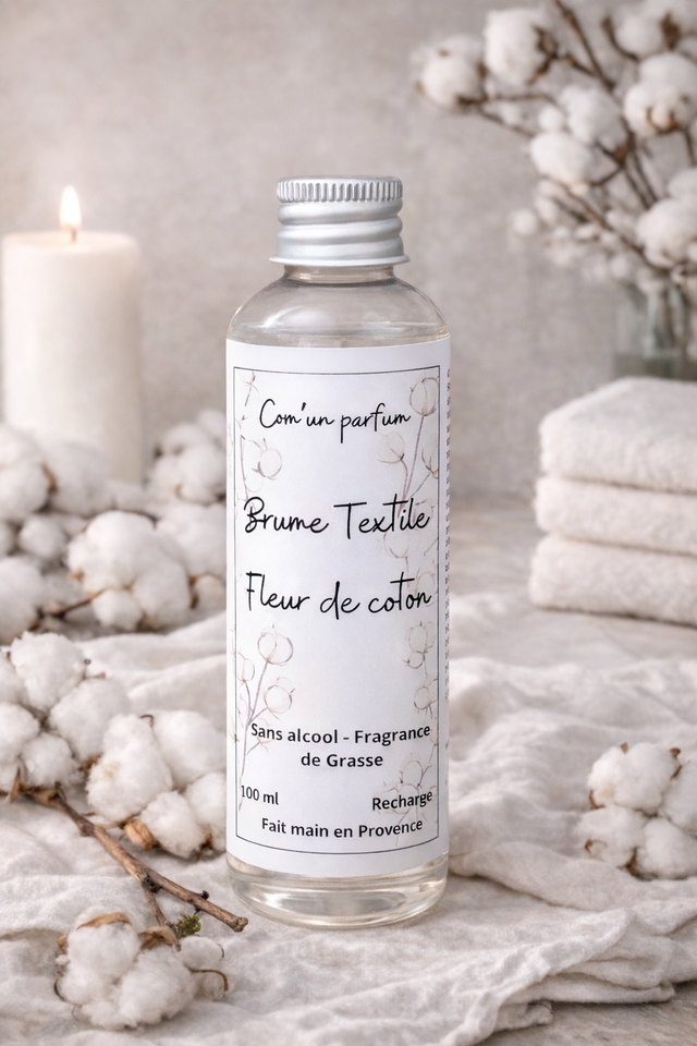 Recharge pour brume textile fleur de coton