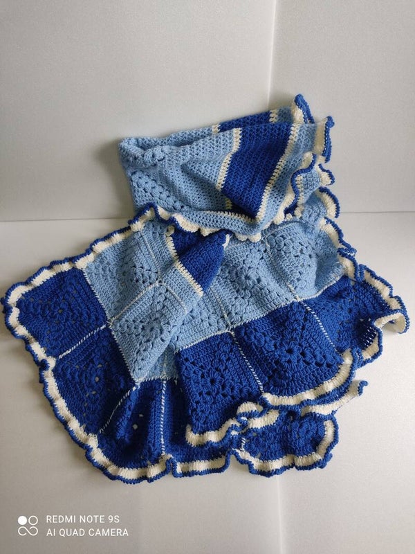 Coperta Plaid fatta a mano a quadri Elegante 110x160 circa