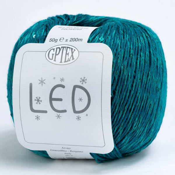 Cotone con micro paillettes by Silke Arvier Bertagna FILATO LED