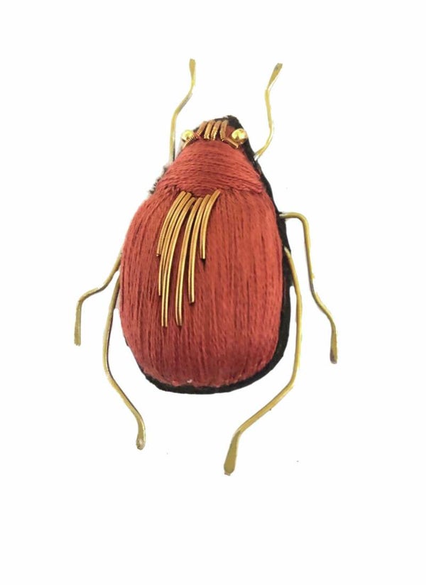 Petit scarabée terracotta