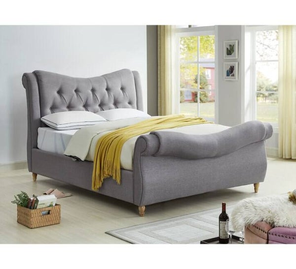 Arizona Grey Sleigh Bed