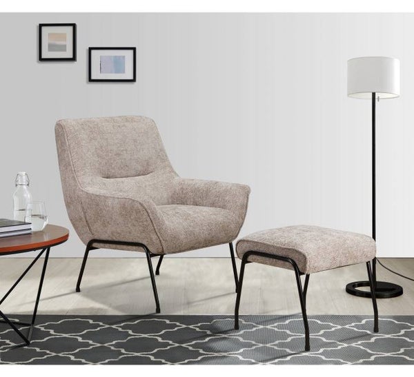 Lindo Chair + Stool (Oatmeal Fabric)