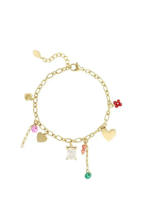 Delightful dangles armband | Goud