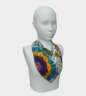 Foulard Peacock blues