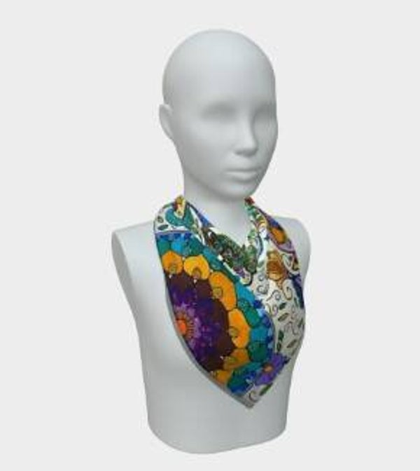 Foulard Peacock blues