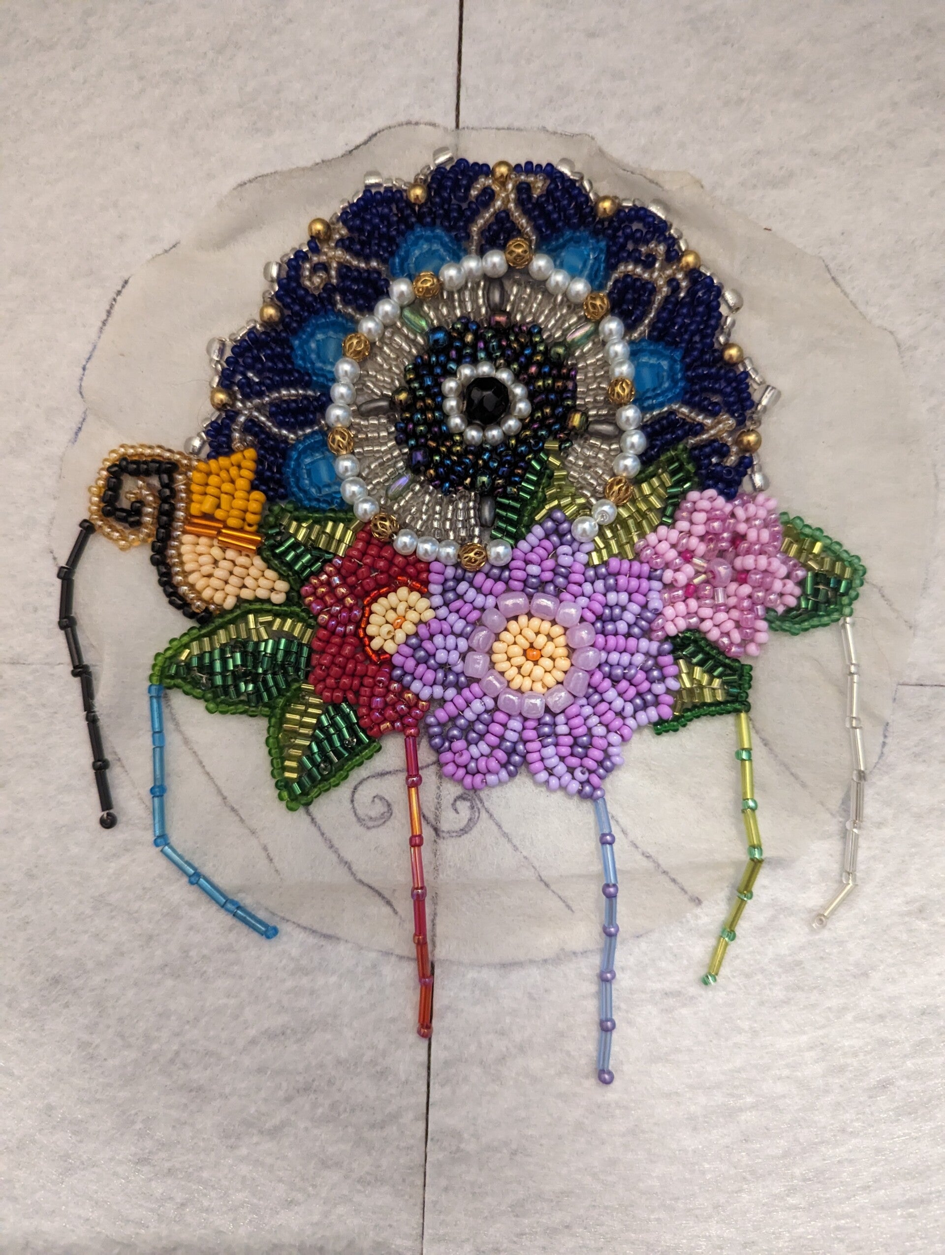 Broderie Le Mandala Bleu