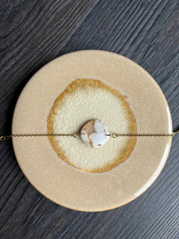 Round Gold white
