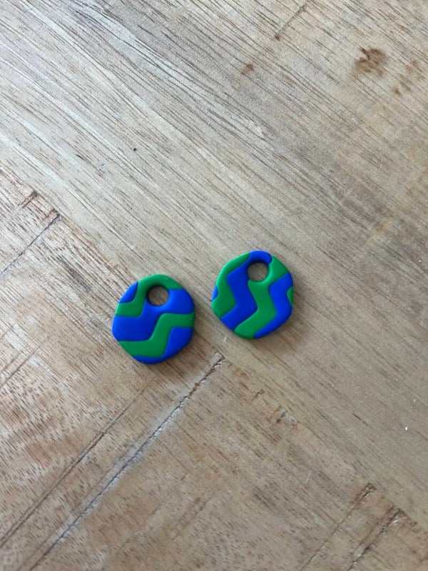 Presley in Green Blue swirl