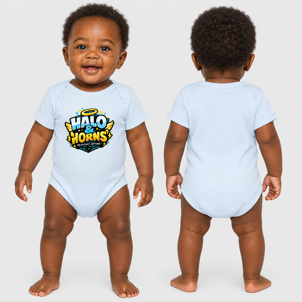 Halo & Horns Little Duality Baby Bodysuit