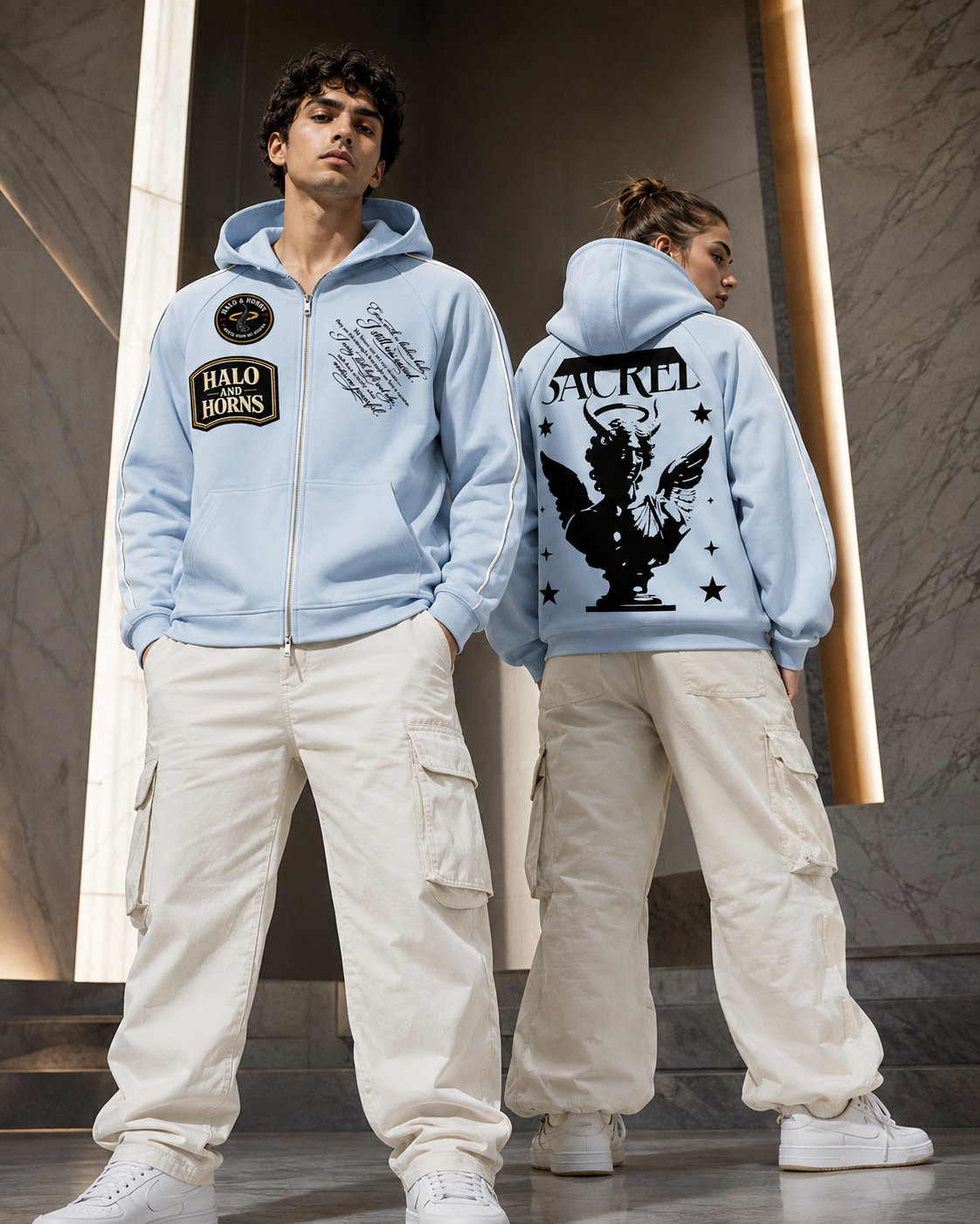 Halo & Horns Sacred Divide Zip Hoodie