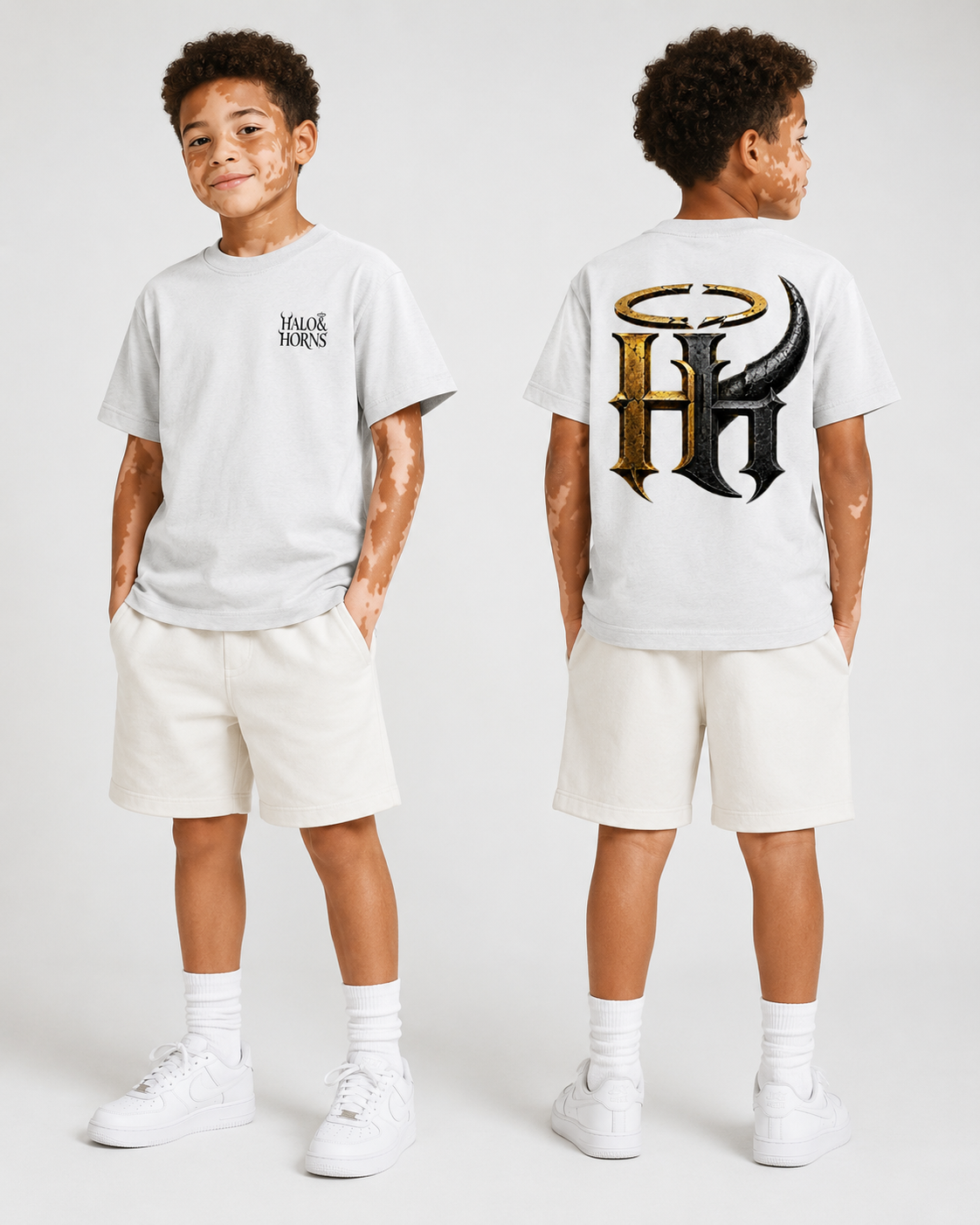 Halo & Horns Kids Signature Crest Tee
