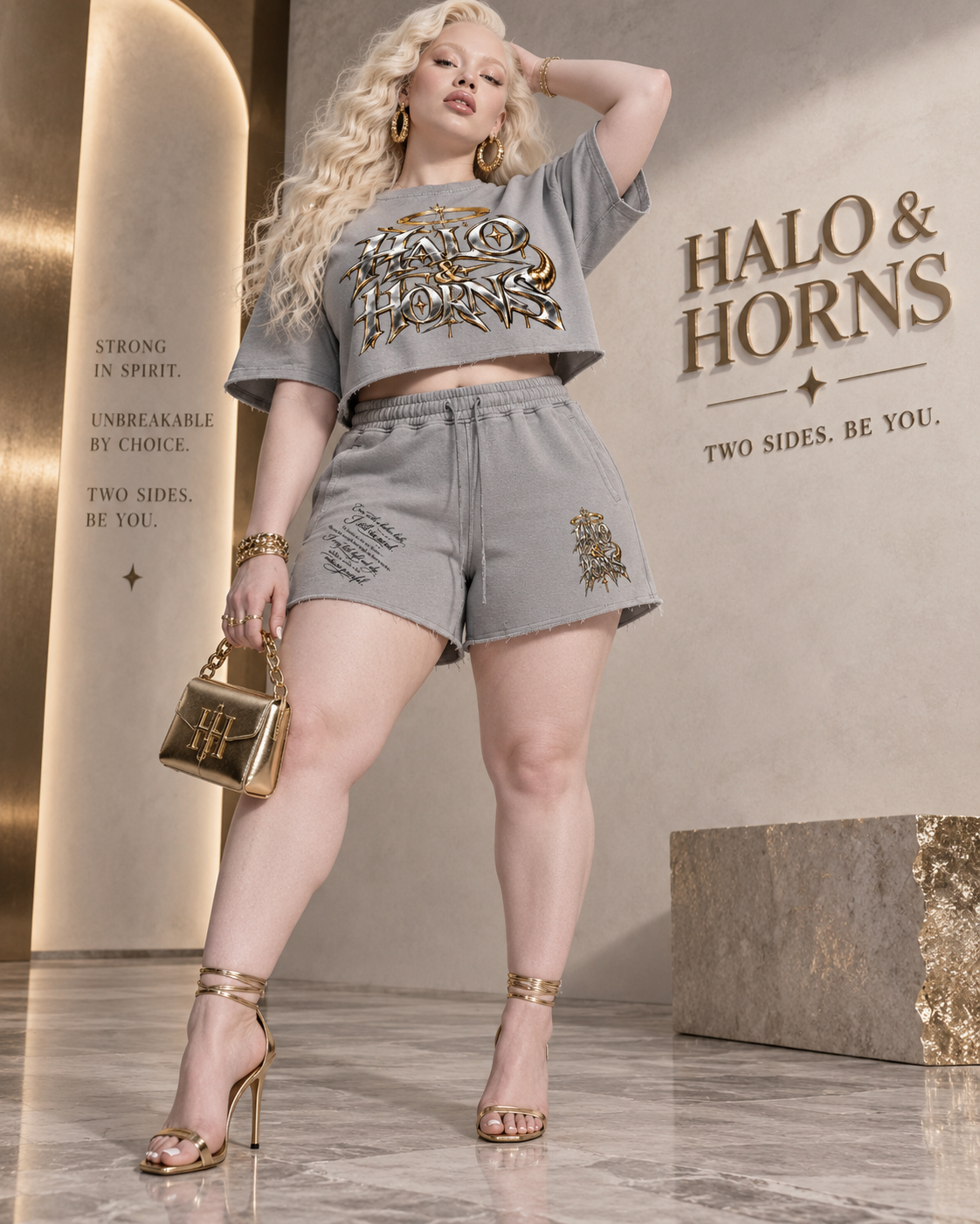 Halo & Horns Unbreakable Duality Cropped Set