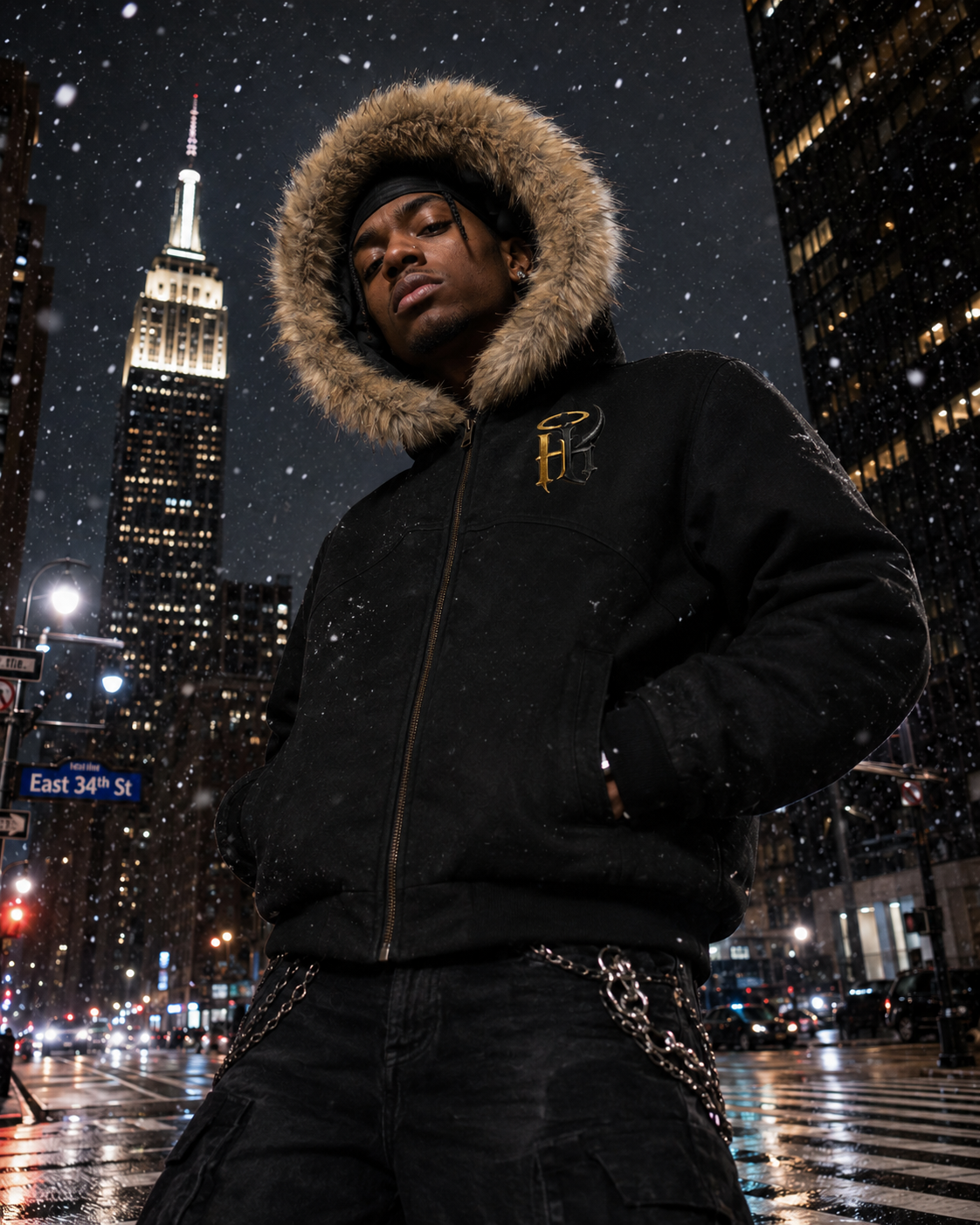 Halo & Horns — Sovereign Duality Fur-Trim Jacket