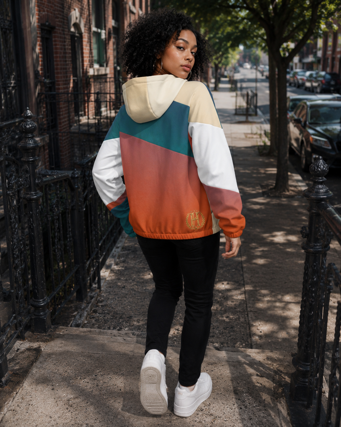 Halo & Horns “Queens Crossfade” Colorblock Windbreaker