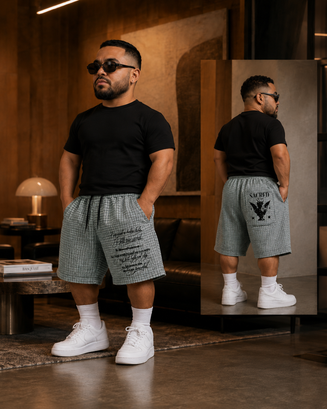 Sacred Grid Lounge Shorts