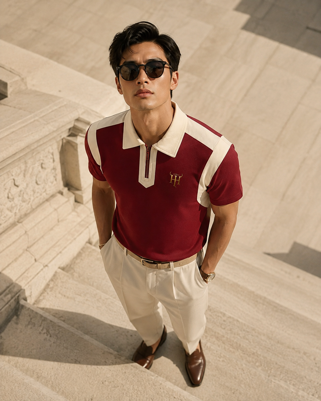 The Ascendant Quarter-Zip Polo
