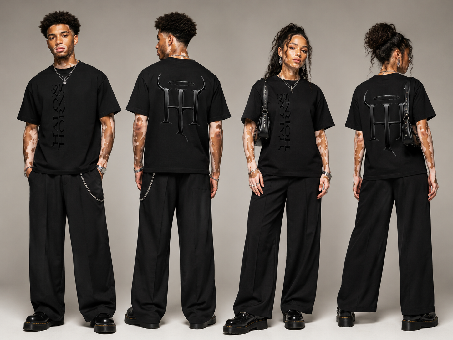 Halo & Horns Obsidian Silence Heavy Boxy Tee