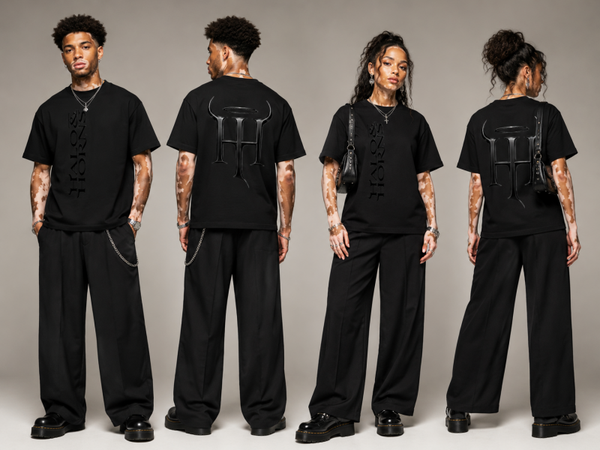 Halo & Horns Obsidian Silence Heavy Boxy Tee
