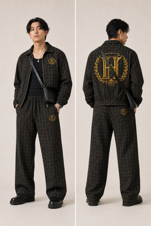 Halo & Horns Crest Plaid Relaxed Pant