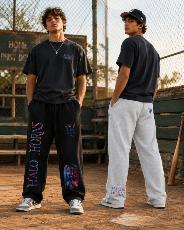 Halo & Horns “Reckoning” Wide-Leg Sweatpant