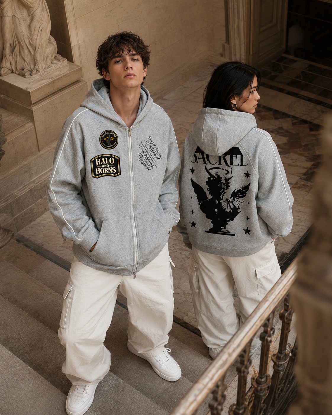 Halo & Horns SACREL Duality Zip Hoodie