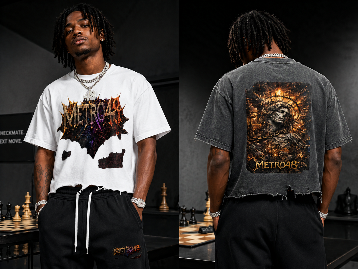 METRO48 ANARCHY DISTRESSED HEM BOXY
