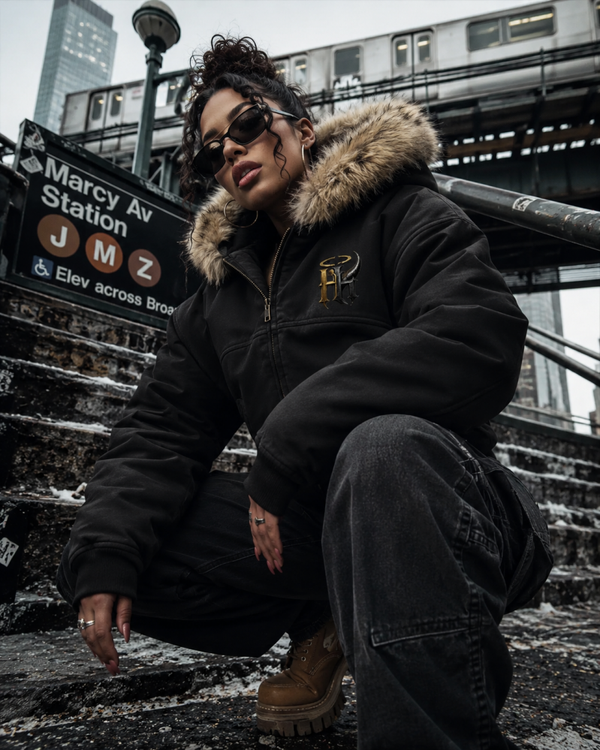 Halo & Horns — Sovereign Duality Fur-Trim Jacket
