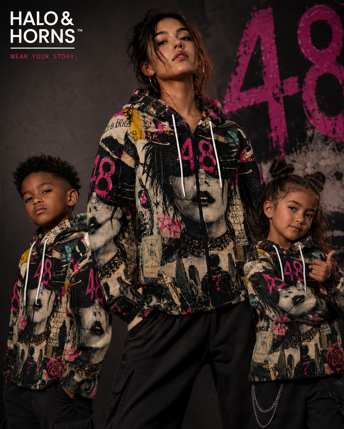 Halo & Horns “48 Rebellion” Zip-Up Jacket