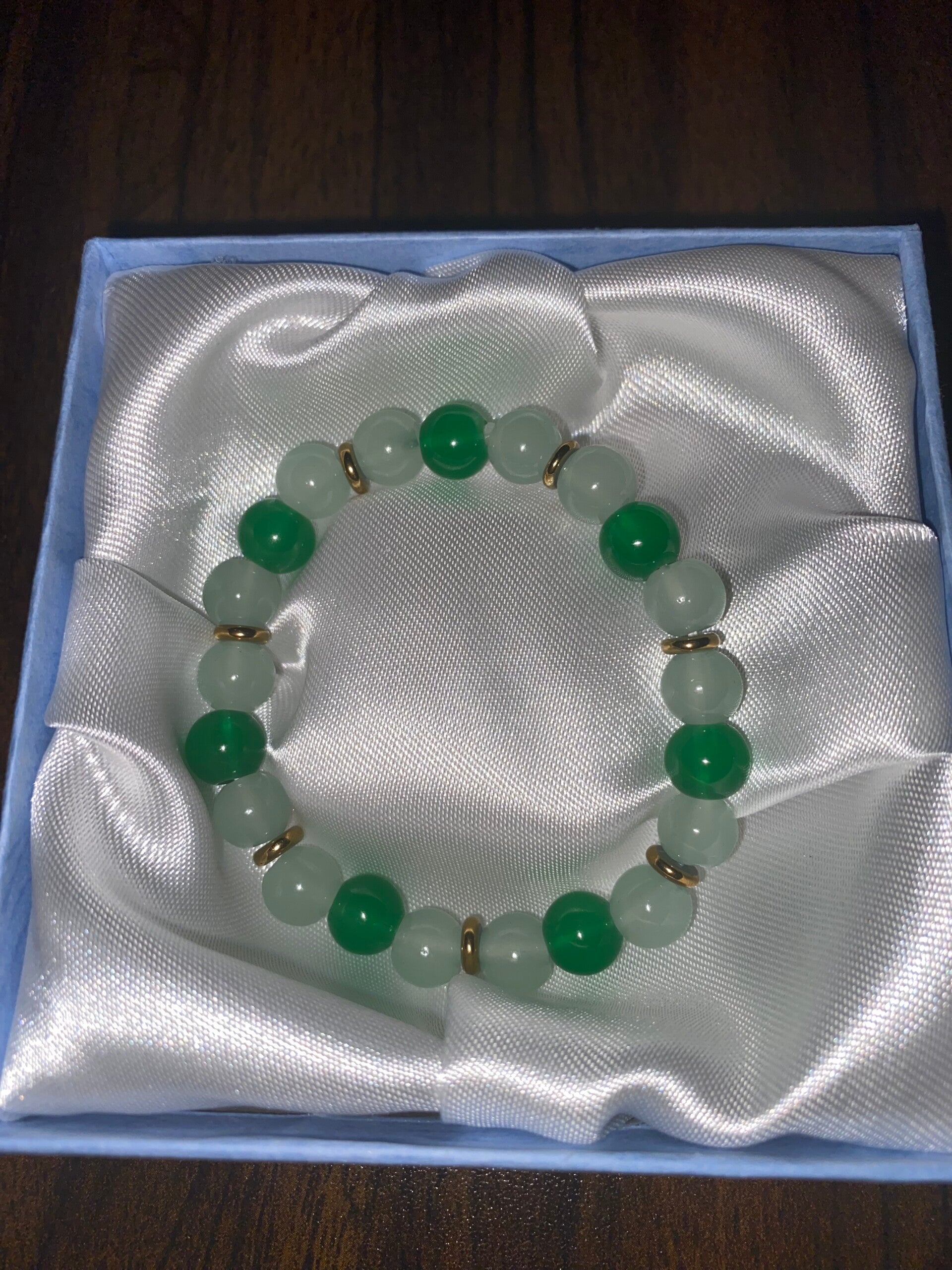 Bracelet Aventurine Verte et Lapis-Lazuli