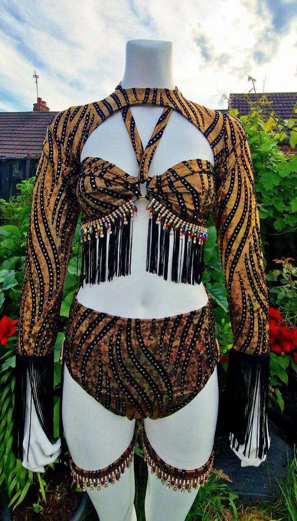 Prismatic Sunset Dragon ⋆⋅☆⋅⋆ FESTIVAL Shrug Outfit Set With Accessories
