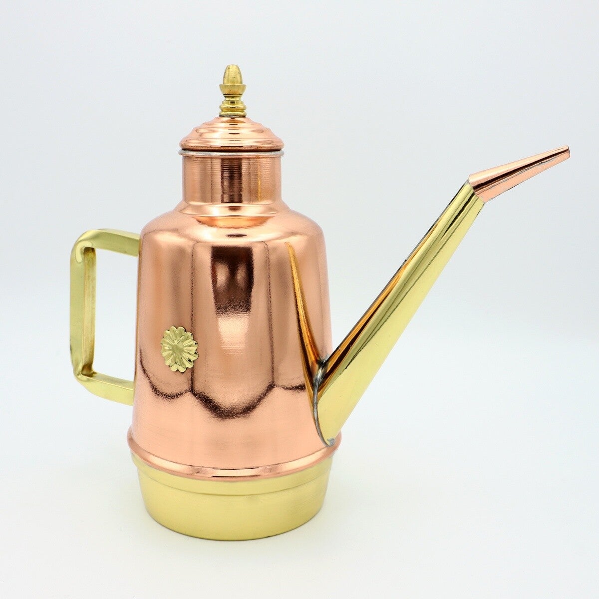 Koper- en messing oliekan 1ltr.