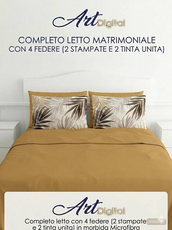 Completo letto matrimoniale stampato digitale