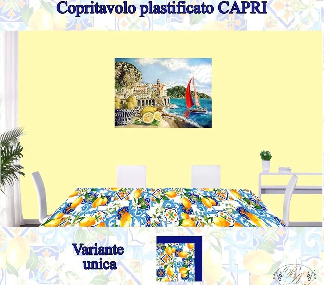 Copri tavolo plastificato Capri