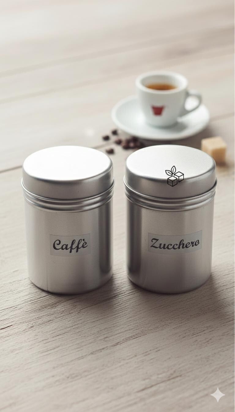 Barattoli zucchero e caffè
