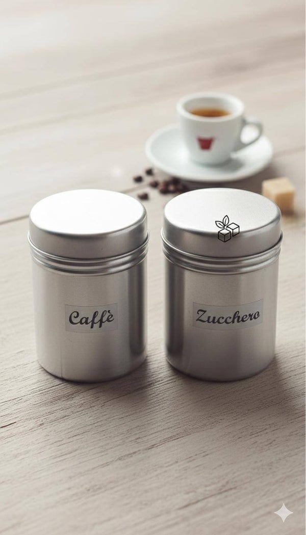 Barattoli zucchero e caffè