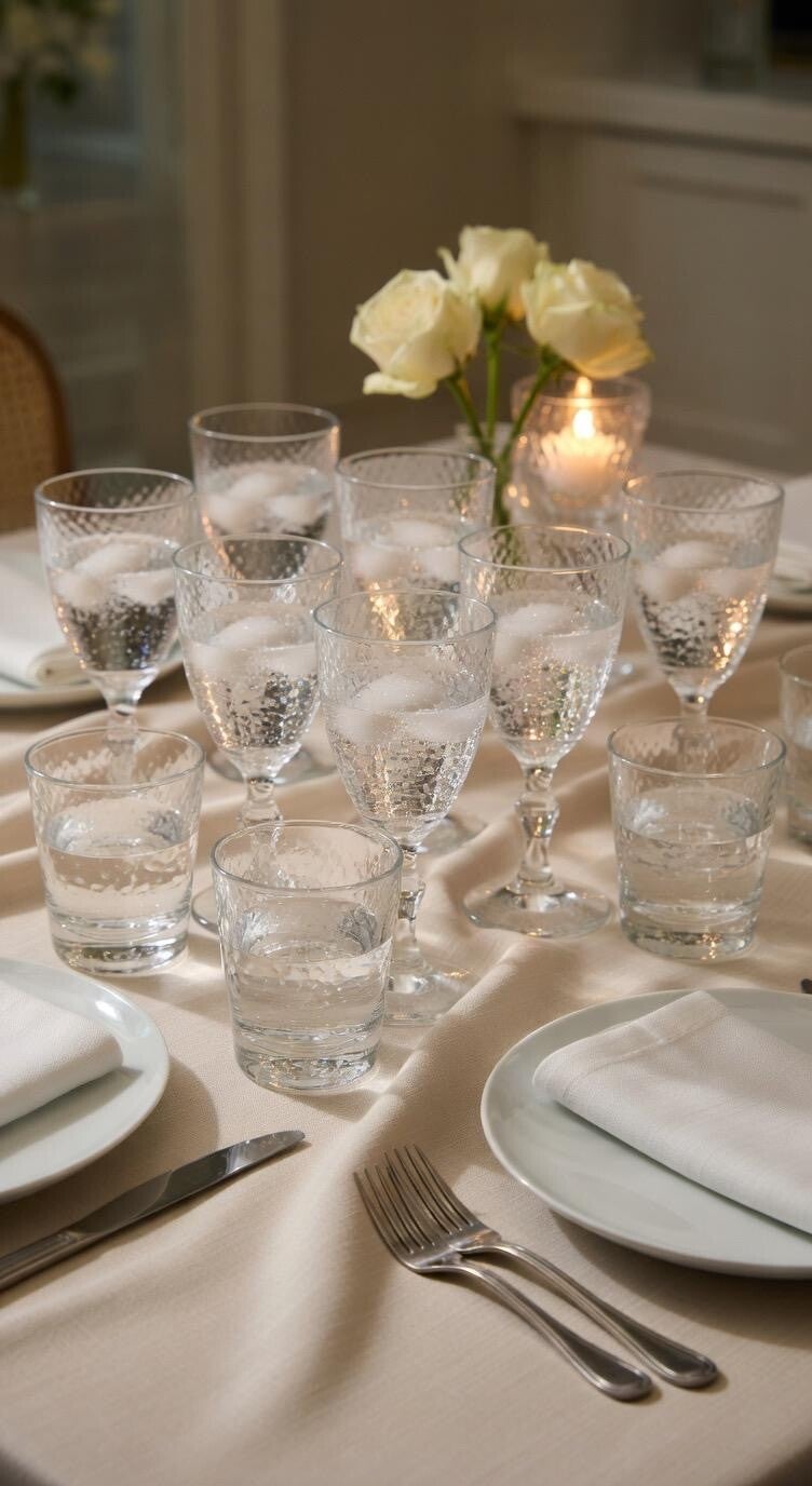 Set bicchieri acqua e calice