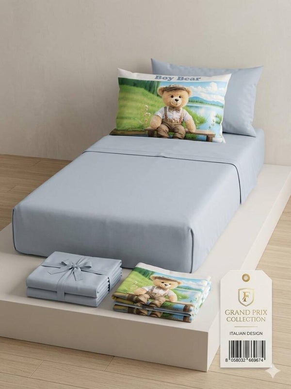 Completo letto singolo con federe digitali Teddy
